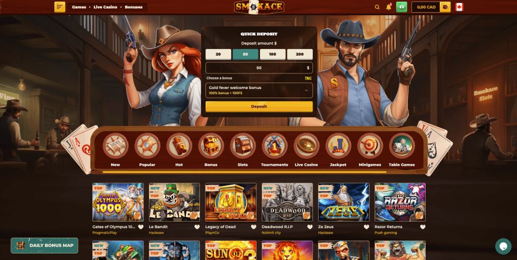 Smokace Casino Canada
