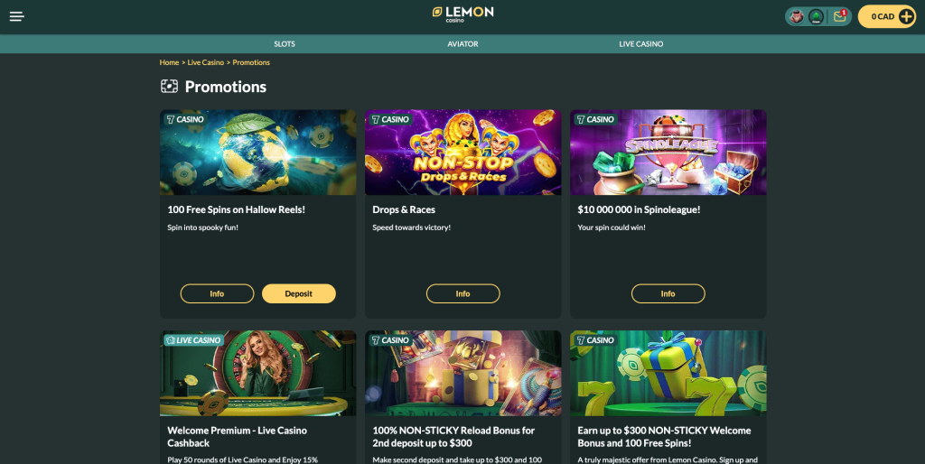 Lemon Casino Bonuses