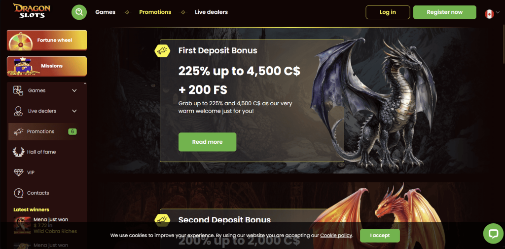 Dragon Slots Casino Bonuses