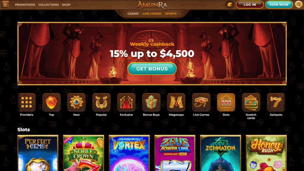 Amunra casino Canada