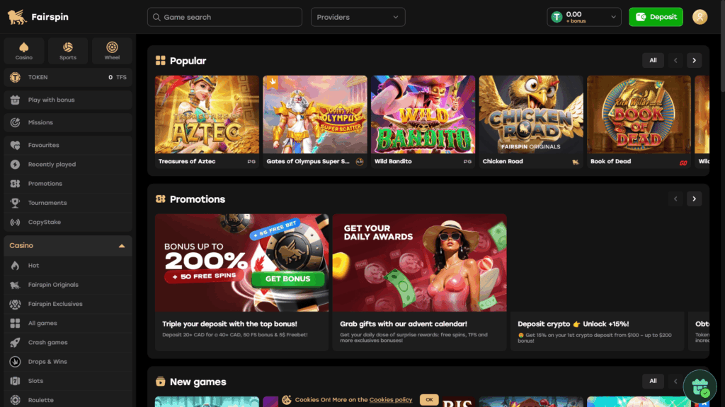 Fairspin casino Canada