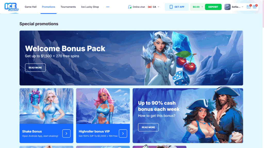 Ice casino bonuses
