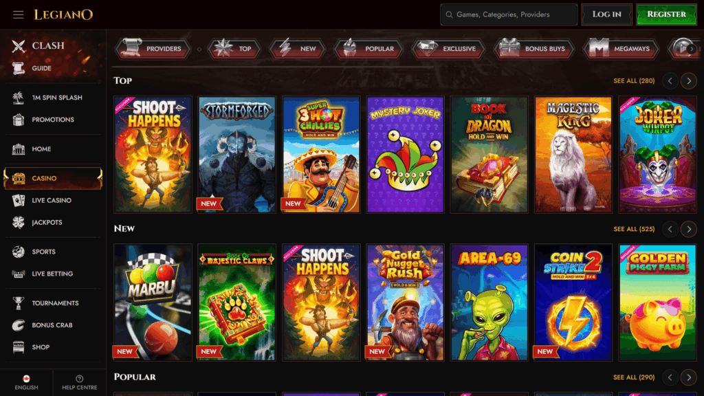 Legiano casino Canada