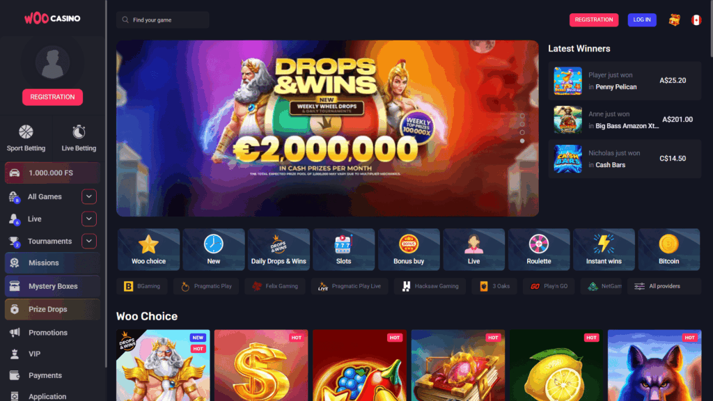 Woo casino Canada