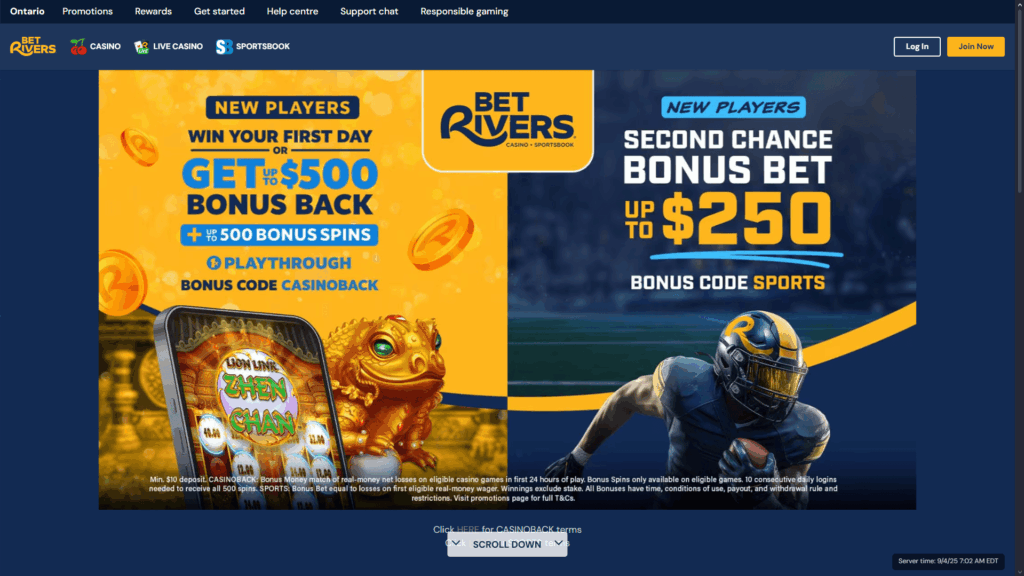 BetRivers casino Canada