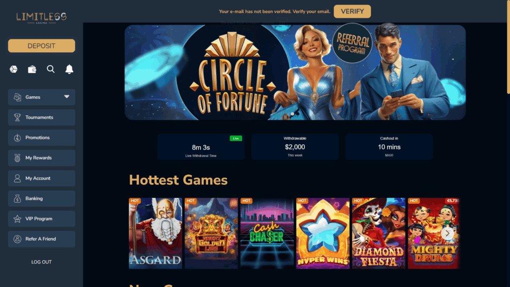 Limitless casino Canada