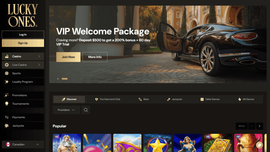 Lucky Ones casino Canada