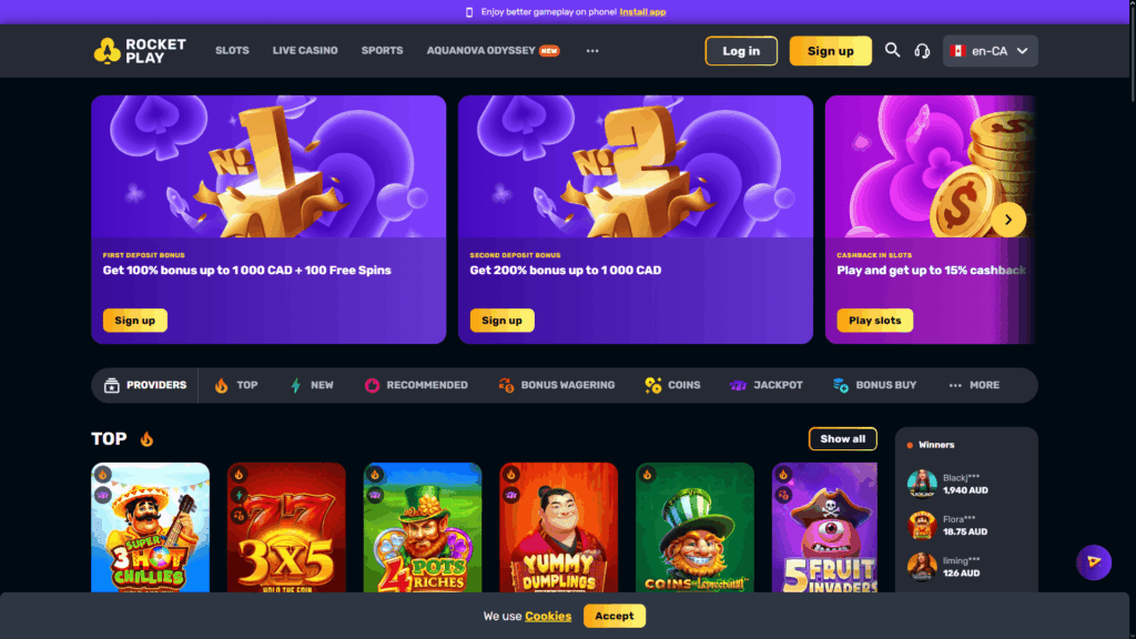 Rocket Play casino Canada