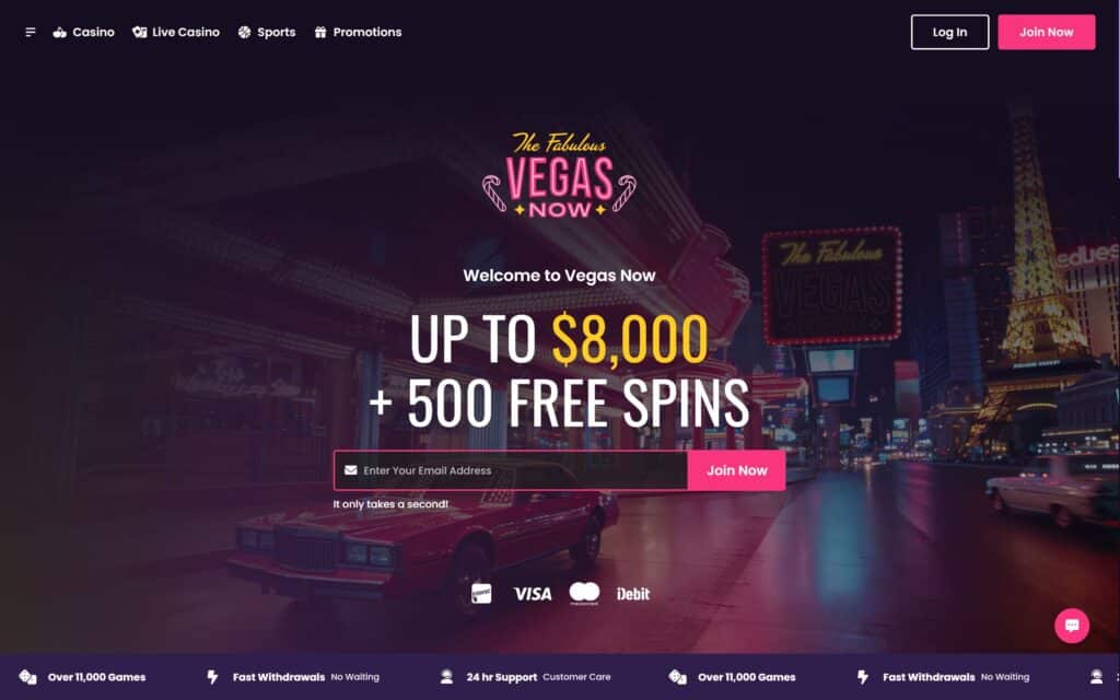 Vegas Now casino Canada