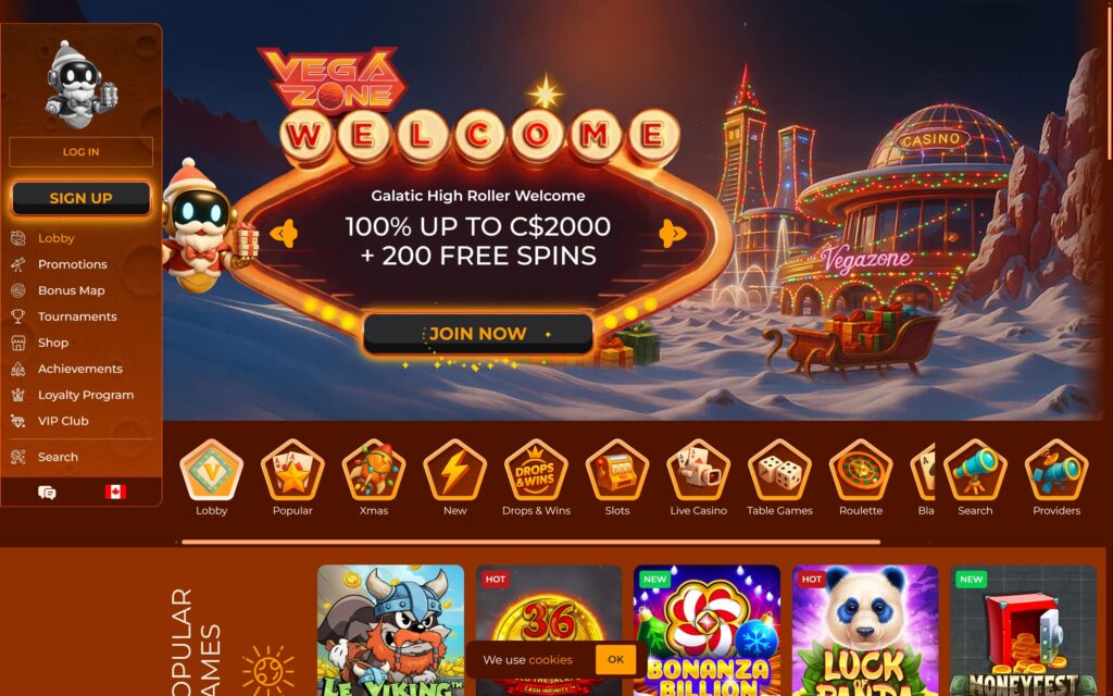 VegaZone casino Canada