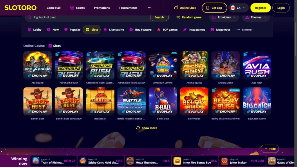 Slotoro casino slots