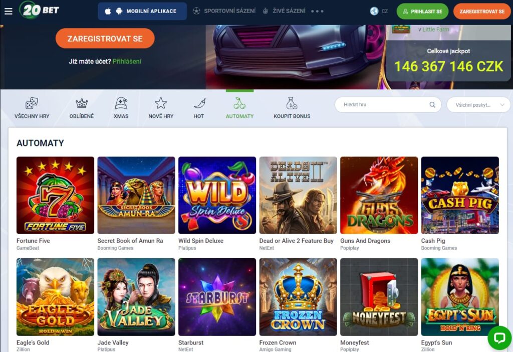 20Bet Casino automaty
