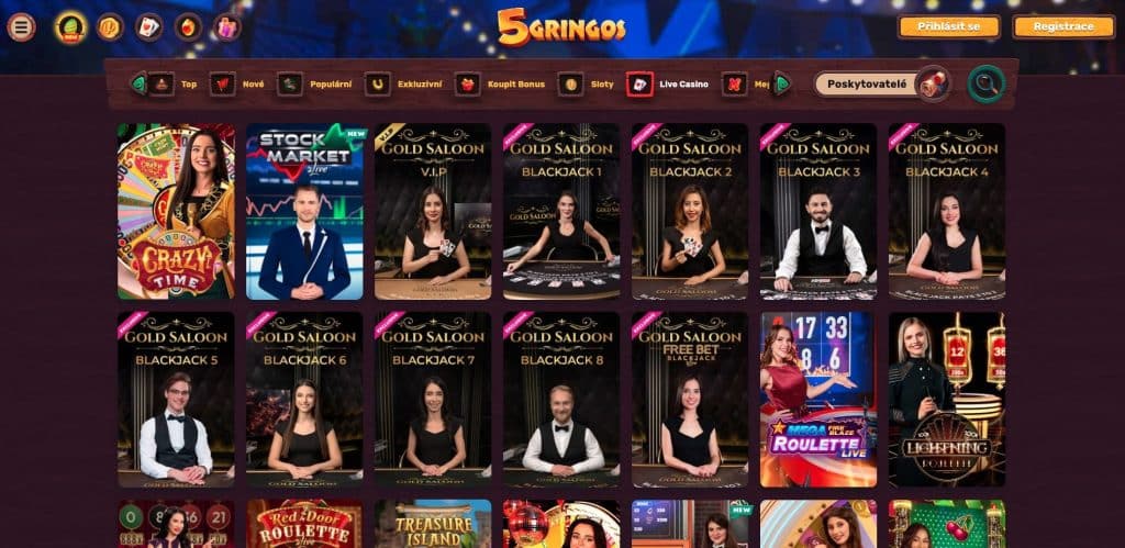 5gringos casino s živými dealery