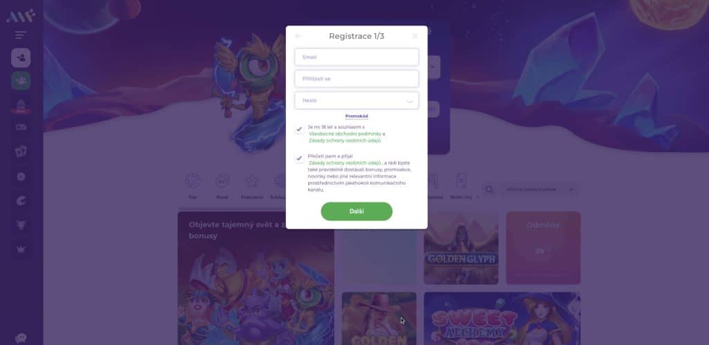 Alf casino registrace