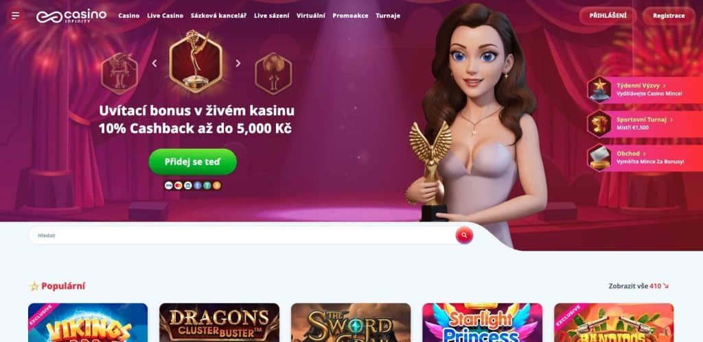 Infinity casino oficiální stránka