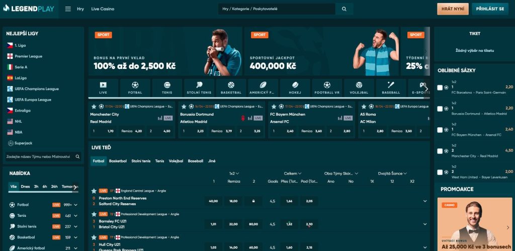 Legendplay sportovní sázení