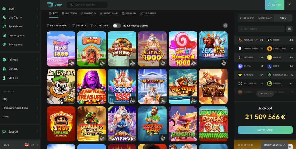 Drip hrací automaty