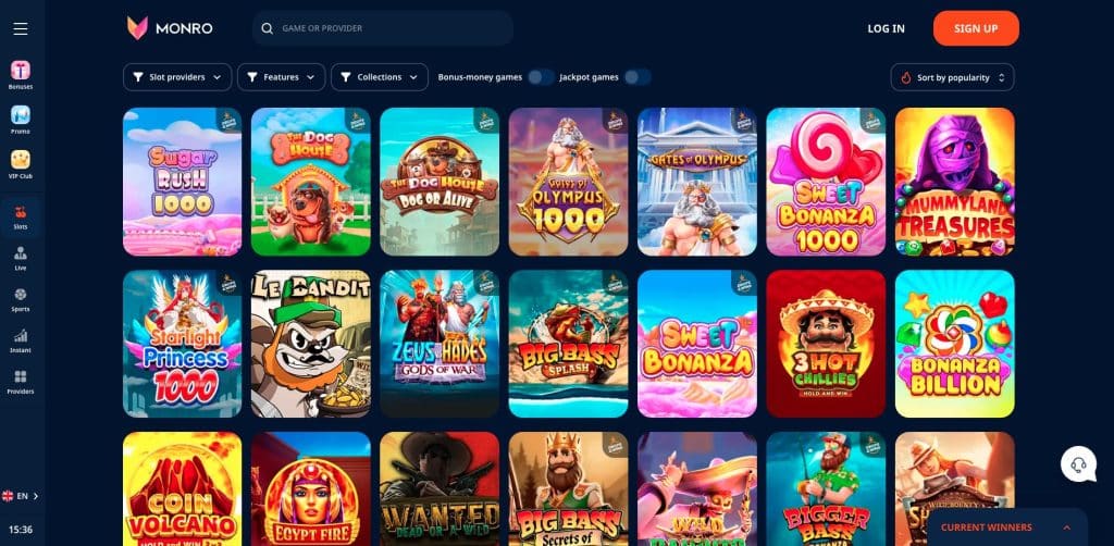 Monro hrací automaty