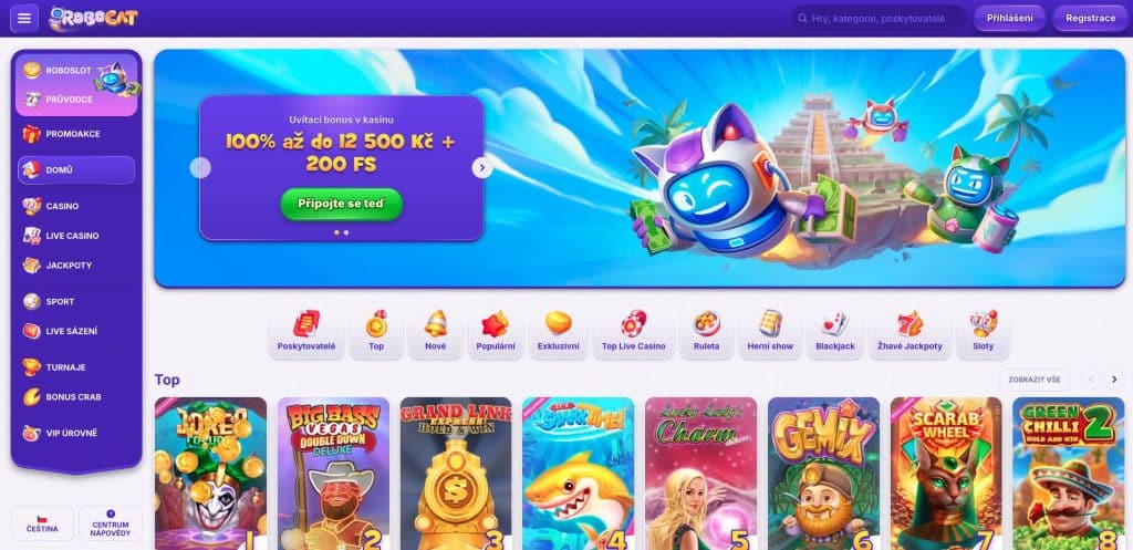 Robocat casino Česká republika