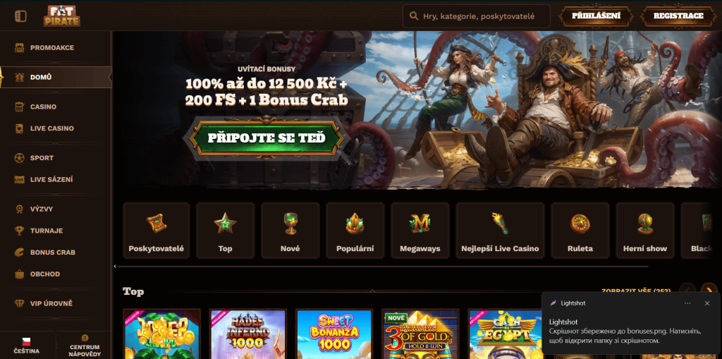 Fat Pirate casino Česká republika