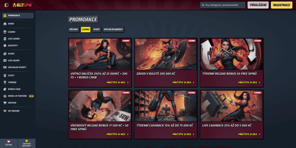 AllySpin casino bonusy