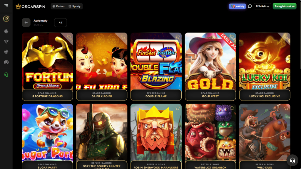 Oscarspin hrací automaty