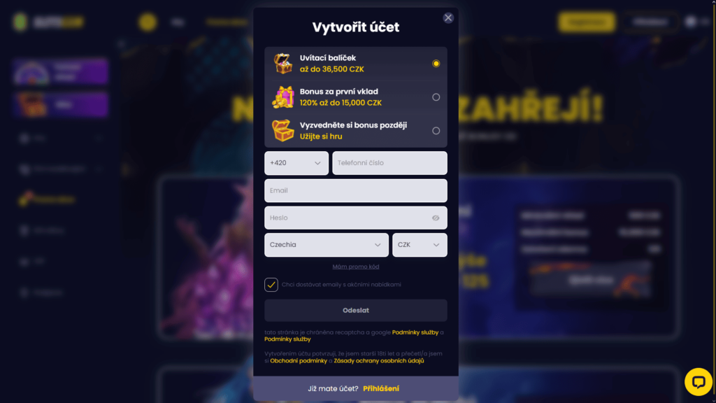 SlotsGem casino registrace