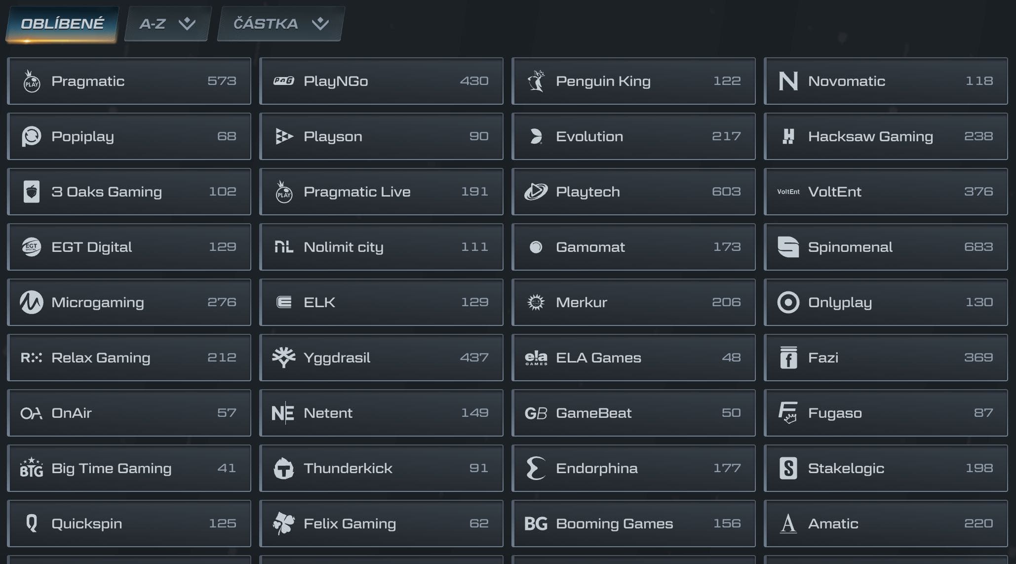 Vývojáři casino her
