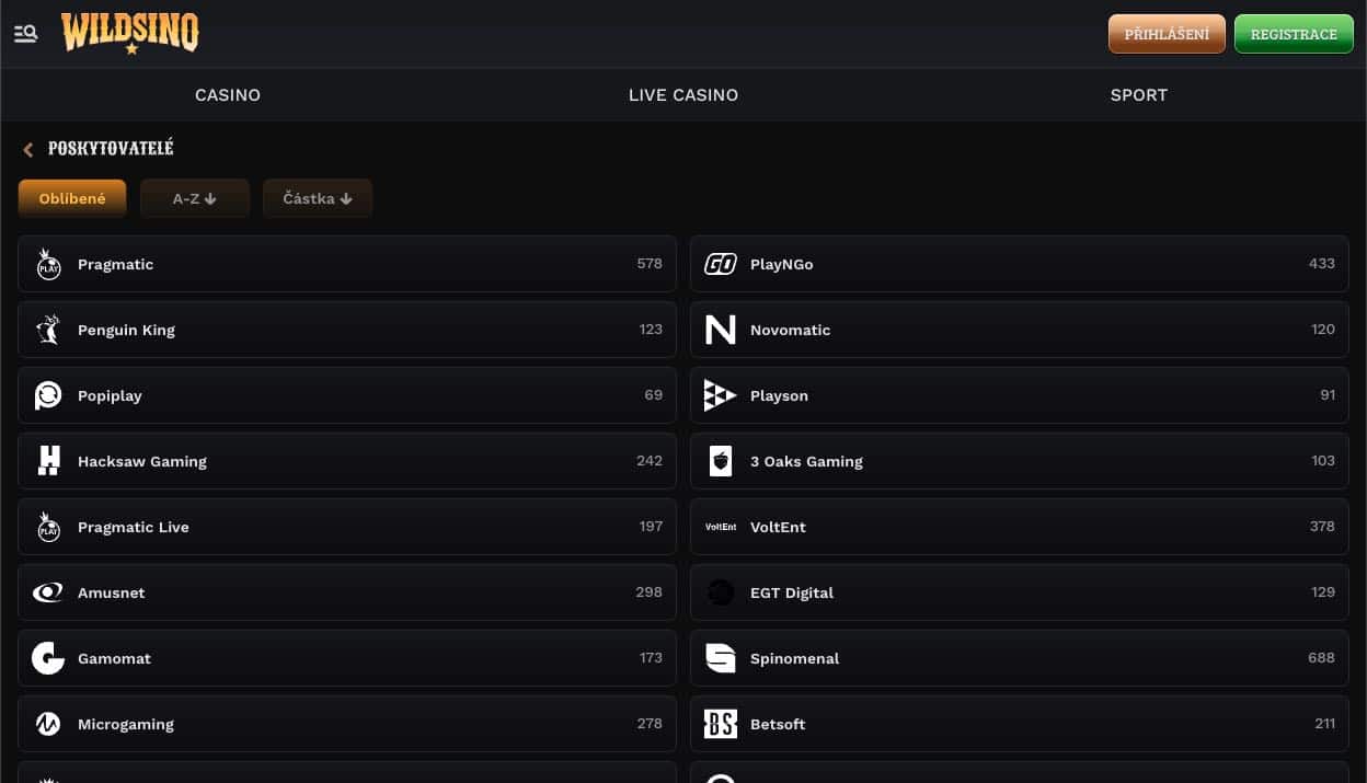 Vývojáři casino her