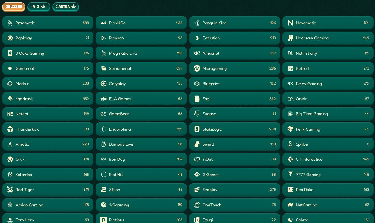 Vývojáři casino her