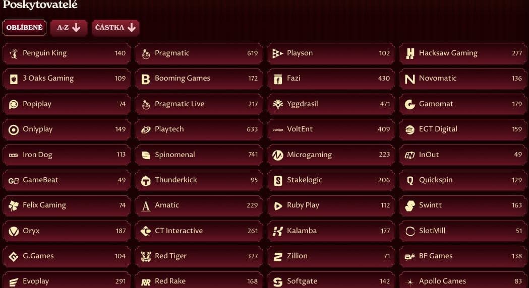 Vývojáři casino her