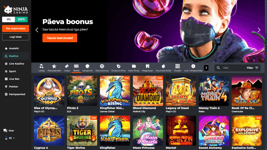 Ninja kasiino slotimängud