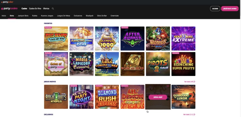 PartyCasino tragamonedas