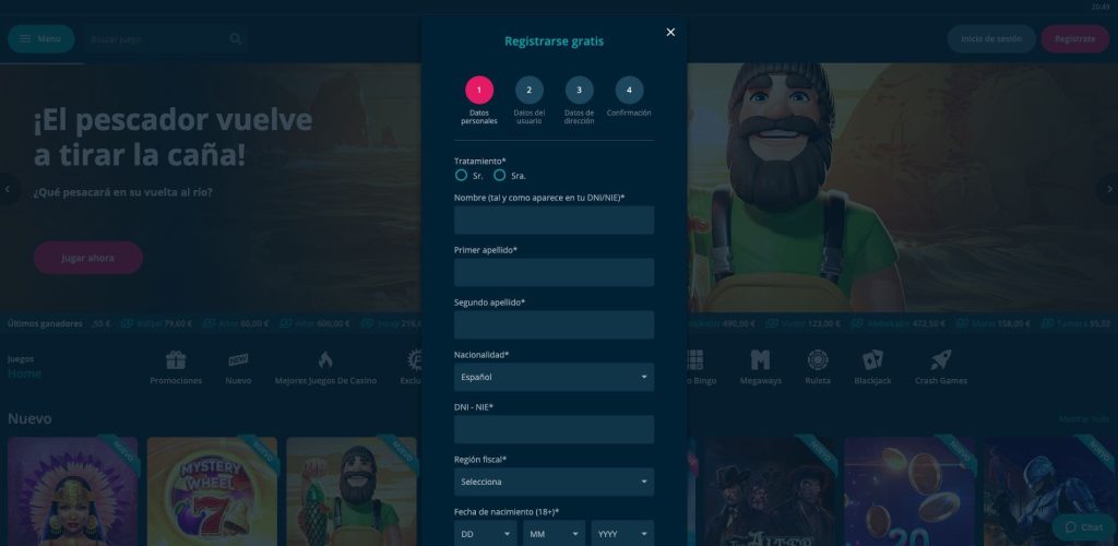 PlatinCasino registro