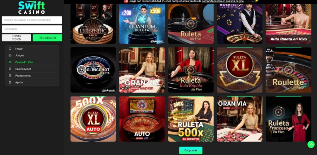 swiftcasino casino en vivo