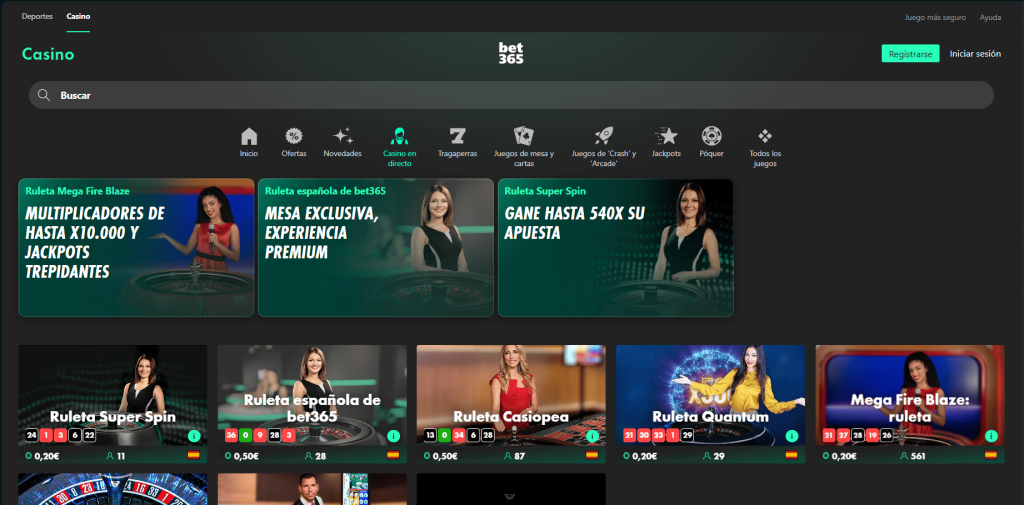bet365 casino en vivo