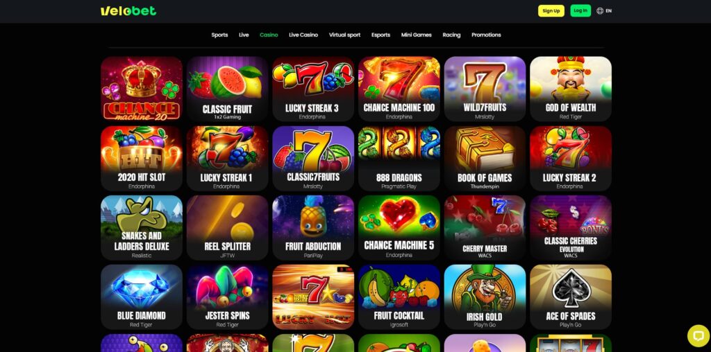 Velobet Φρουτάκια