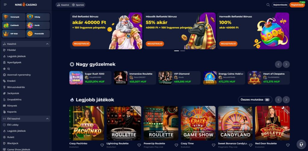 ninecasino elo kaszino