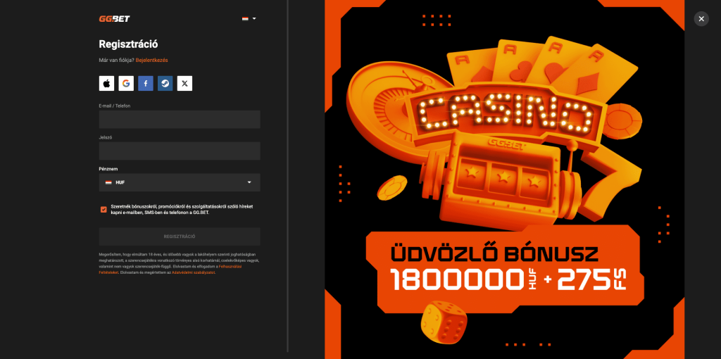 GGbet Casino bejegyzés