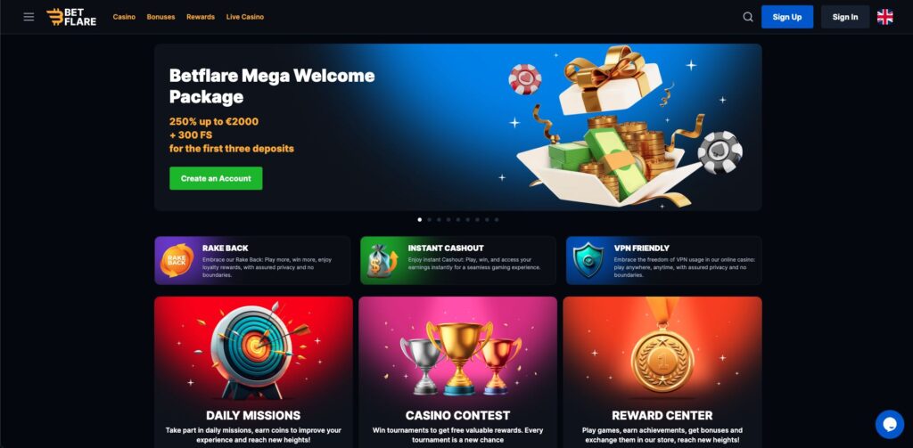 BetFlare Casino Magyarország