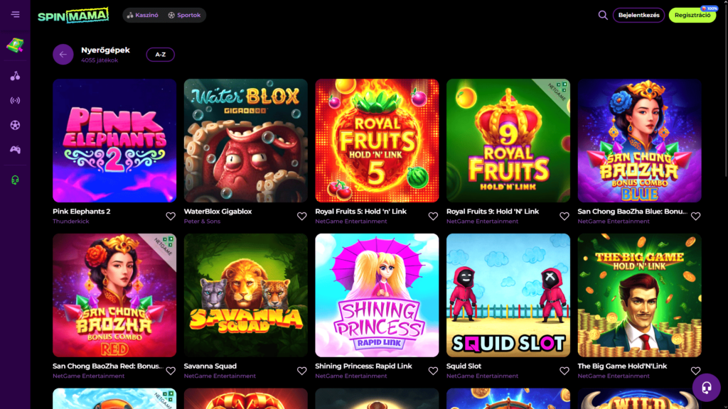 Spinmama Casino nyerőgépek