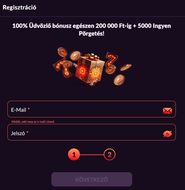 Fireball Casino regisztráció