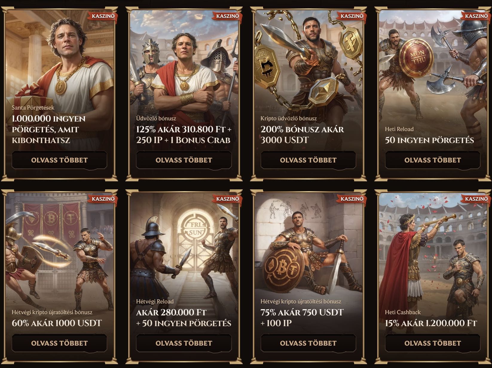 Lanista Casino bónuszok