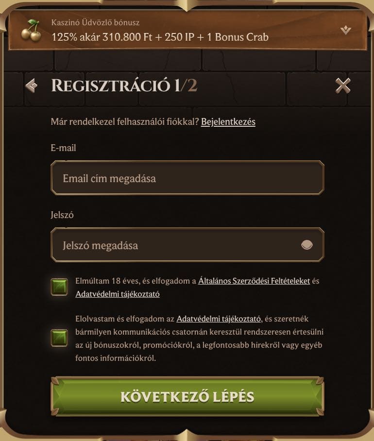 Lanista Casino regisztráció