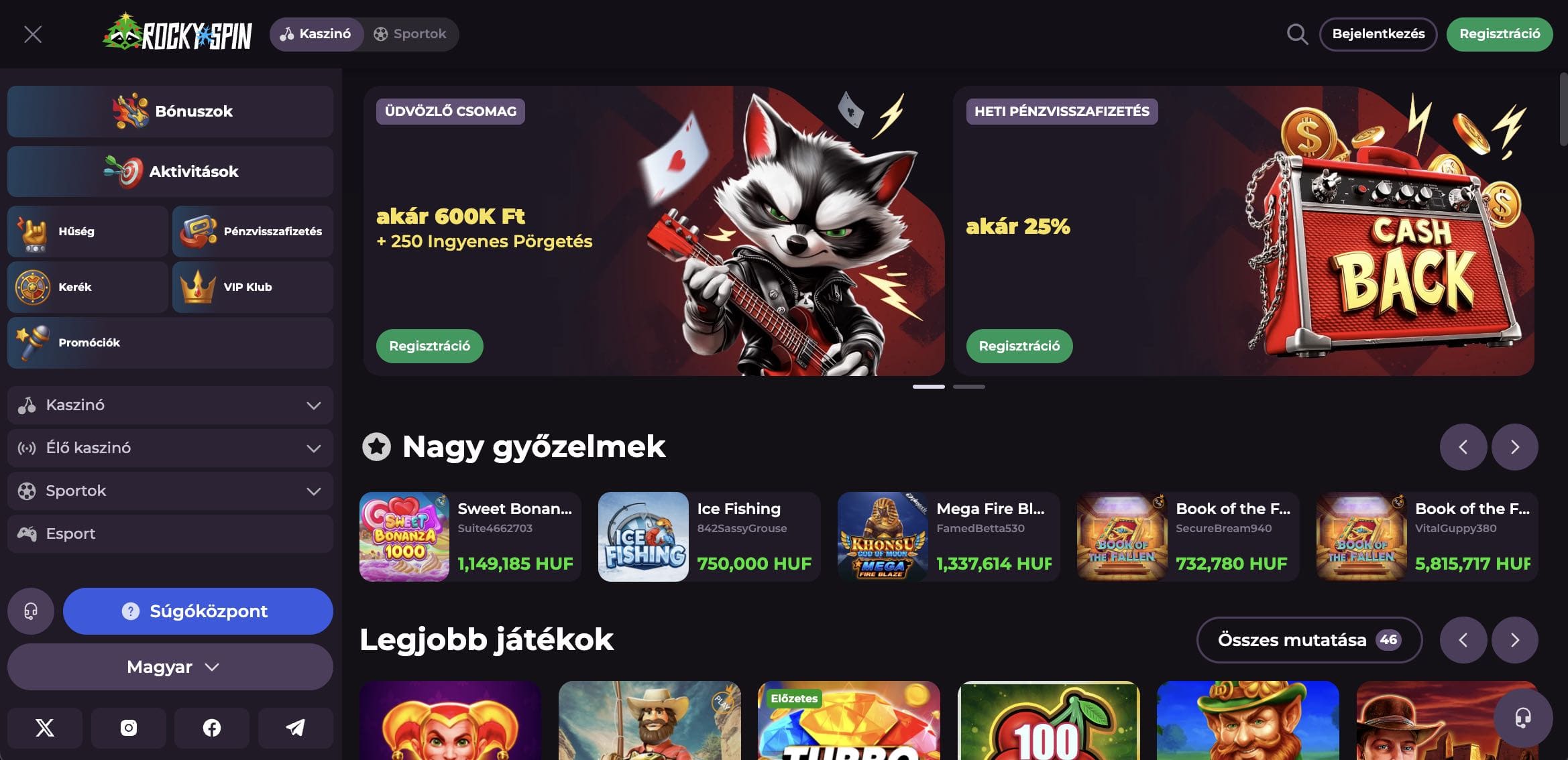 RockySpin Casino Magyarország