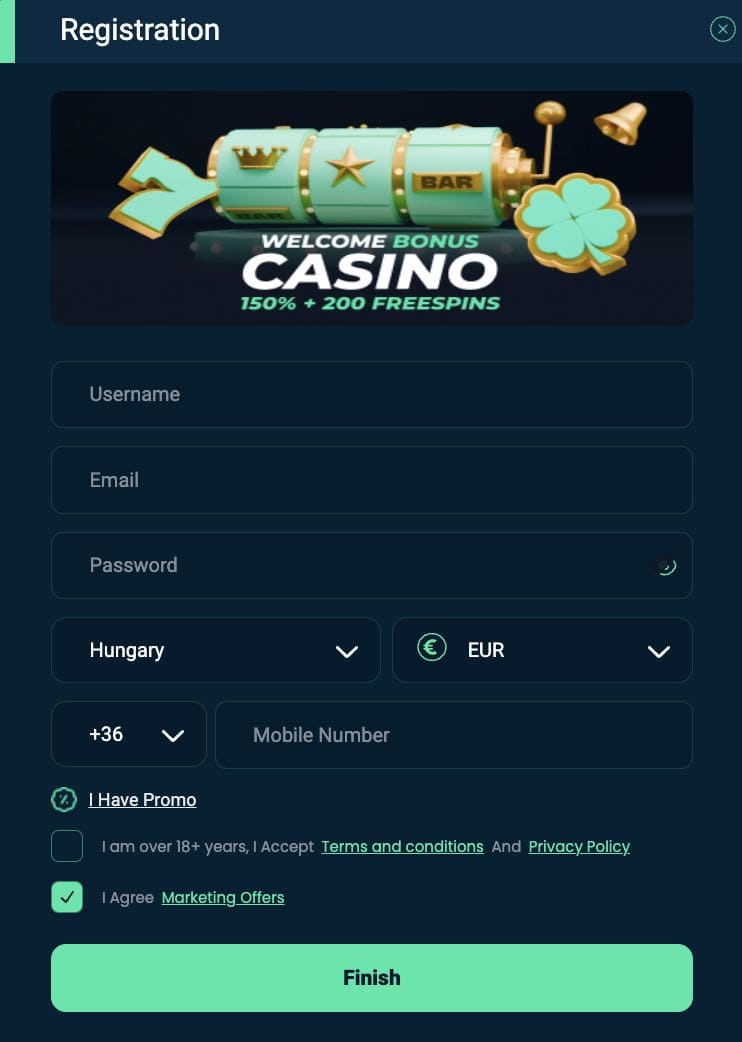 Rolletto Casino regisztráció