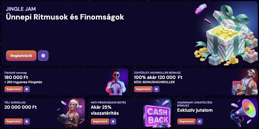 SlotsDJ Casino bónuszok