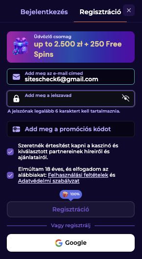 SlotsDJ Casino regisztráció