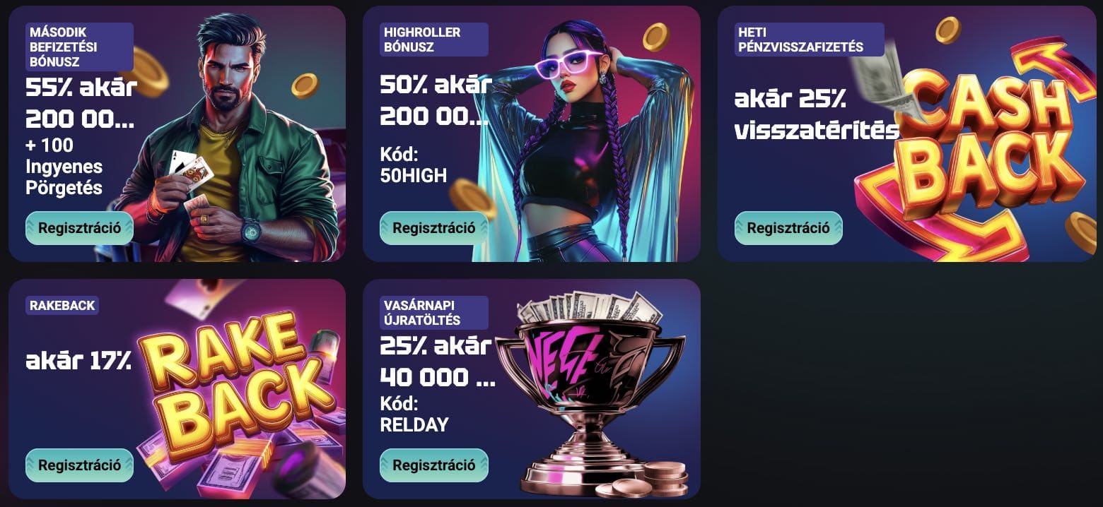 NeedForSlots Casino bónuszok