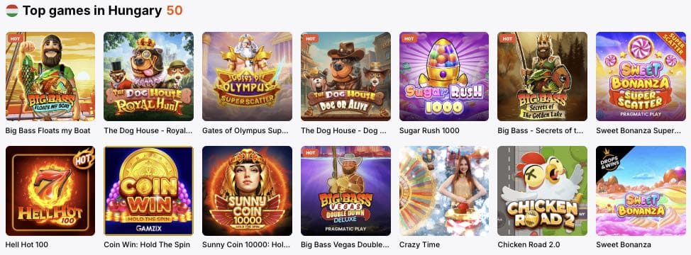 Vulkan Bet Casino nyerőgépek